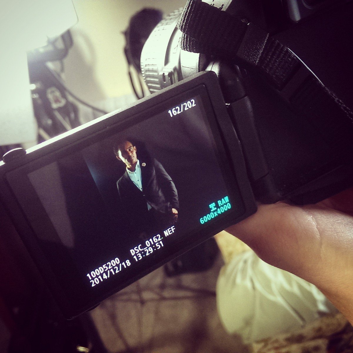 On the other side of the camera