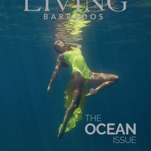 Underwater fashion photography for Living Barbados Magazine