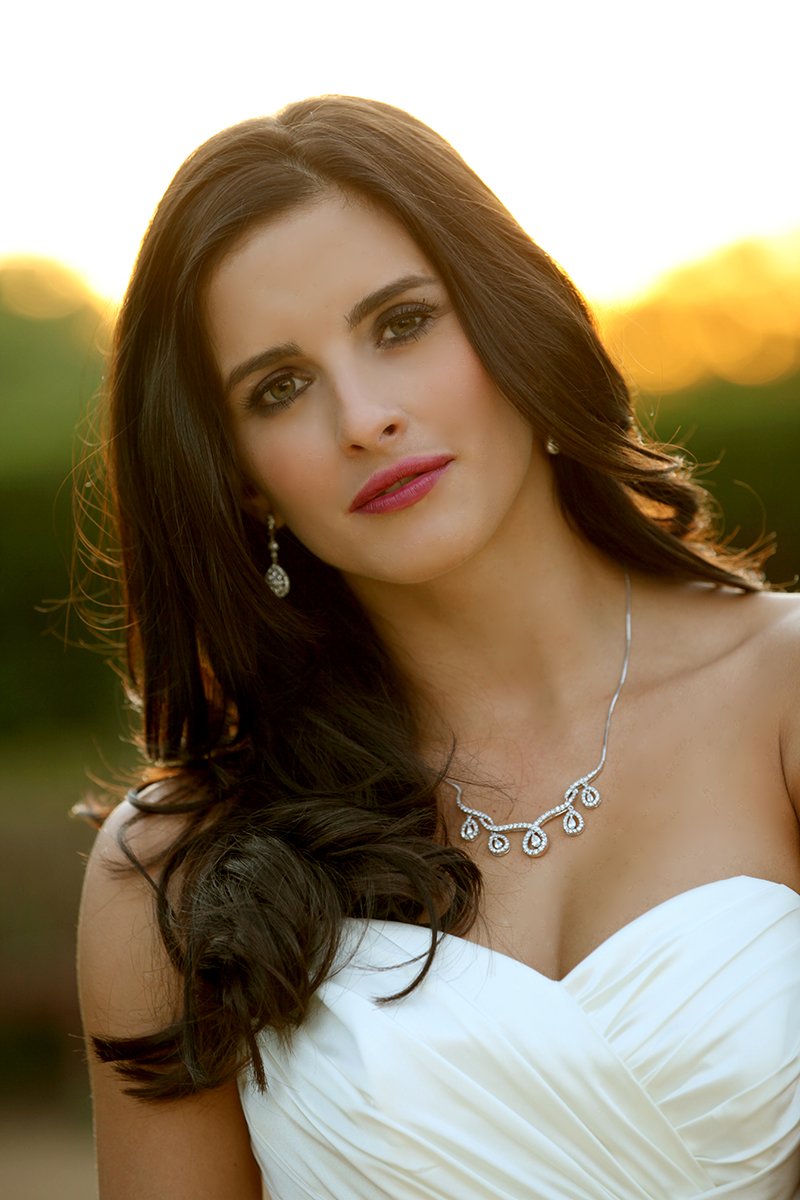 bride at sunset