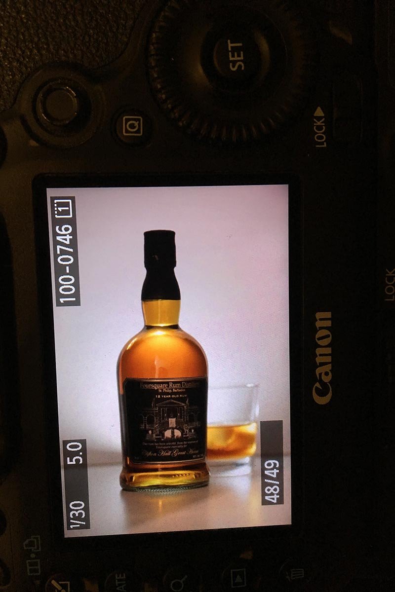 Staring at a bottle of rum