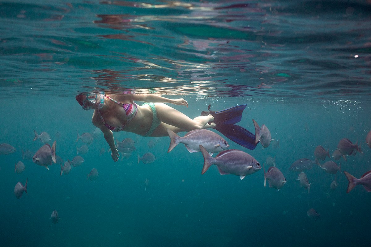 girl snorkelling