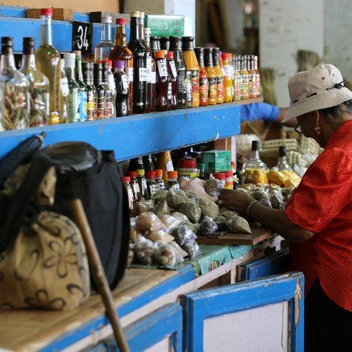 market vendor in Saint Lucia