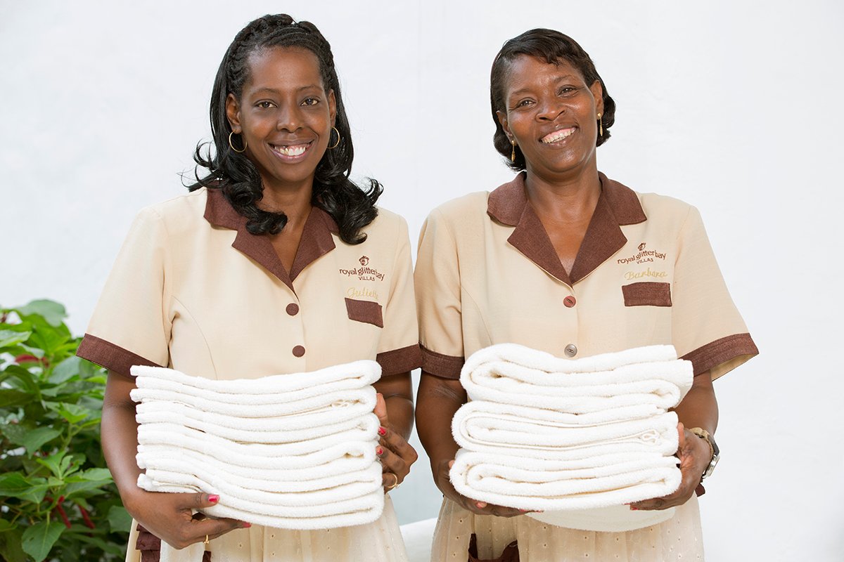 maids in a luxury villa